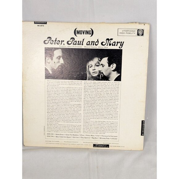 Peter,‎ Paul and Mary - Moving (Vinyl Record LP) W1473 - Picture 2 of 4
